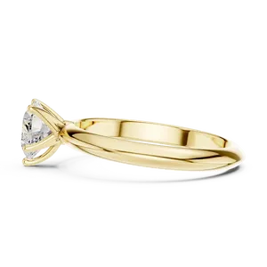 Anillo Solitario de Diamante Cultivado en Laboratorio con Corte Esmeralda de 1ct, con Garra Aplastada y Borde de Cuchilla, en Oro Personalizado, Joyería de Compromiso para Uso Diario - Product Image 3