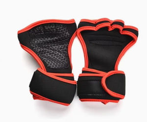 Black Half Finger Weightlifting <b>Gloves</b> With Wrist Support Breathable Fitness Training Gym Mitts Spring Autumn Sports Use - Product Image 4