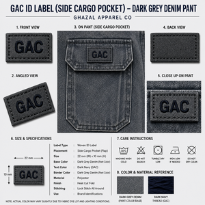 Pantalones Cargo de Mezclilla Gris Oscuro para Hombre, Corte Relajado, Pierna Recta, Múltiples Bolsillos, Estilo Casual, Lavado, Jeans Utilitarios para Uso Diario, Talla XL - Product Image 6