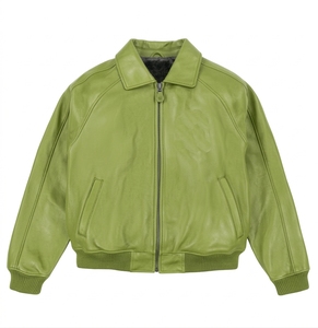 Blouson de moto en cuir véritable de luxe brut automne-hiver, marron personnalisé, imperméable et coupe-vent, imprimé 2027 - Product Image 1