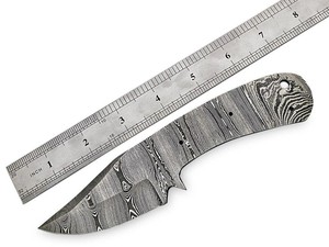 Maysara Forge Damascus Steel <b>DIY</b> Blank Blade EDC Fixed Drop Point Forged Full Tang Bushcraft Hunting Knife <b>Kit</b> OEM - Product Image 5