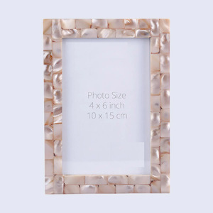 Custom Luxury Mother Of Pearl Photo <b>Frame</b> Handmade Natural MOP Shell Inlay <b>Picture</b> <b>Frame</b> Wholesale <b>Vintage</b> Mosaic Tabletop Decor - Product Image 1