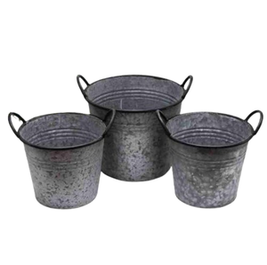 Macetas Galvanizadas al por Mayor para Exportación, Macetas Decorativas para Hogar y Jardín, Macetas Metálicas para Plantas Verdes - Product Image 2