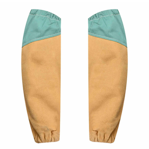 Manches de soudeur en cuir sur mesure à fermeture boutonnée longues, fabrication en gros à prix avantageux - Product Image 1