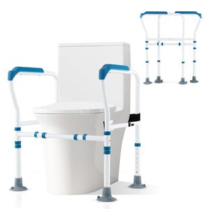 Corrimano di Sicurezza per WC in Acciaio Resistente, Design Moderno Portatile e Leggero con Rivestimento in Polvere Compatto per Varie Situazioni - Product Image 1