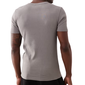 <b>Men</b> Waffle <b>Henley</b> T-Shirt Regular Fit Short Sleeve Casual Summer <b>Top</b> Soft Stretch Breathable Quick Dry Sweat-Wicking 220 Grams - Product Image 2