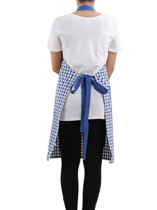 Tablier en coton tissé, style simple, avec 2 poches, lavable en machine, pour la cuisine et l'usage quotidien - Product Image 3