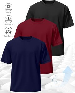 T-shirt classique pour homme en coton uni, col rond, manches courtes, confortable, léger, vêtement décontracté, prix d'usine, vente en gros - Product Image 3