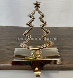 Soporte de calcetín de Navidad de Metal hecho a mano en forma de árbol tela Santa Claus decoración eléctrica tamaño personalizable - Product Image 3