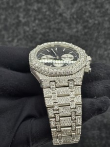 Luxury Women's Stainless Steel Diamond Encrusted <b>Chronograph</b> Watch 41mm <b>Automatic</b> Mechanical Limited Edition Analog Sapphire - Product Image 2