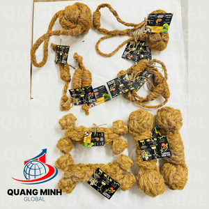 Jouets à mâcher durables pour chiens, en fil de coco et bois de café, avec couineur, pour le nettoyage des dents, l'interaction intérieure et le soulagement de l'ennui - Product Image 6