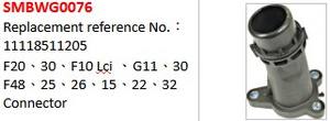 Conector de Brida de Refrigerante para Motor BMW F20 30 F10Lci, Duradero, 11118511205 SMBWG0076, Nuevo, Piezas Automotrices - Product Image 2