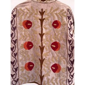 Handmade Velvet Suzani Embroidered Boho Coat Autumn Winter Cotton <b>Jacket</b> Reversible Eco-Friendly Gift for Her - Product Image 6