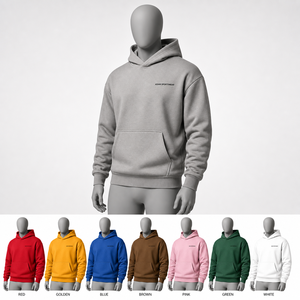 Sweat à capuche d'hiver personnalisé pour homme avec logo personnalisé, imprimé en sérigraphie, 100% coton molletonné - Product Image 6