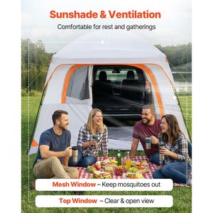 Tenda per SUV 10 x 9 FT per 6 Persone, 3 Stagioni, Automatica, Impermeabile PU2000mm, con Porte Ventilate e Finestre a Rete - Product Image 4