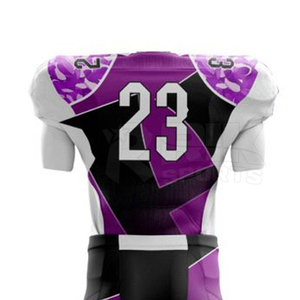 Uniforme de Fútbol Americano Sublimado al por Mayor, Transpirable, con Paneles Laterales de Malla Elástica y Nombre del Equipo - Product Image 5