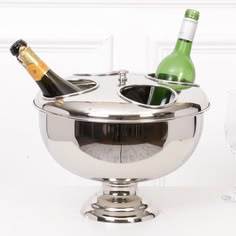 Luxury wine chiller metal wine <b>cooler</b> silver champagne bucket party drink <b>cooler</b> bottle holder elegant wine bucket stainless - Product Image 4
