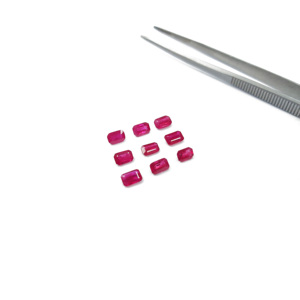 Rubis naturels non traités du Mozambique, octogones calibrés 4x6mm, pierres précieuses de rubis naturelles facettées pour la fabrication de bijoux, prêtes à l'emploi - Product Image 5