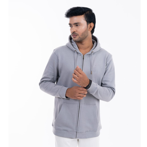 Premium feel <b>hoodie</b> breathable ,sustainable High quality fleece fabric for men <b>hoodie</b> comfortable winter wear <b>Zippered</b> up <b>hoodie</b> - Product Image 4