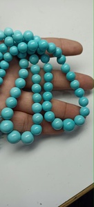 Perles rondes lisses en turquoise Sleeping Beauty d'Arizona naturelle, 7 mm, perles semi-précieuses de forme ronde, best-seller, OEM - Product Image 2