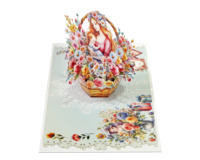 Carte de vœux 3D pop-up Bouquet de fleurs créative pour la fête des mères pour dire merci