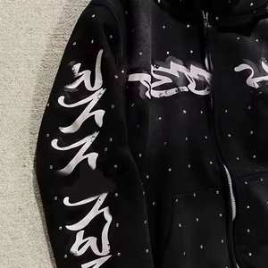 Chándal Unisex Personalizado con Logotipo, Diseño Desgastado con Pedrería, de Alta Calidad a Precio Económico - Product Image 5