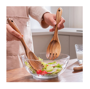 Steam Beech Wood Cooking Spoon Spatula Set 3 Pieces <b>Kitchen</b> <b>Tools</b> <b>Gadgets</b> Customized Wood Serving Spoon - Product Image 4