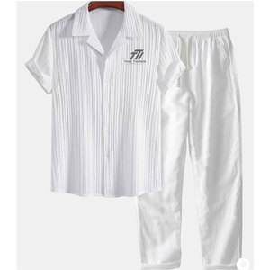 Men's Casual Eco-Friendly Customized Tracksuit Set New Design OEM Service Wholesale Comfortable Outing Wears for Daily Use - Product Image 1