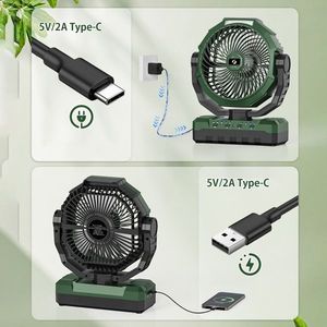 Ventilatore da campeggio 3-in-1 portatile luce a LED 24000mAh Power Bank a batteria telecomando regolabile velocità ventilatore da tenda per esterno - Product Image 2