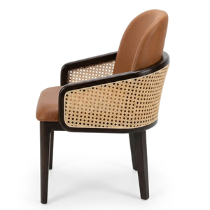 Sillas de comedor de madera y ratán, las más vendidas, con forro de espuma suave, vendidas a precios de mayorista. - Product Image 2