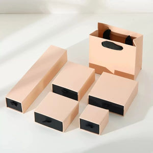 Boîtes d'emballage de bijoux de luxe personnalisées, style tiroir, boîtes cadeaux avec impression de logo, boîtes de rangement pour colliers et bracelets, vente en gros - Product Image 3