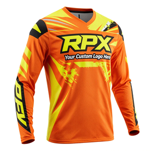 Jersey de Motocross Personalizado en Colores y Tallas a Medida, Bajo MOQ, Sublimado, Impermeable, Cortavientos, Ropa Deportiva para Pilotos, Ajuste Relajado - Product Image 4