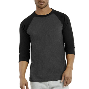 Wholesale Custom Logo Men Blank <b>Baseball</b> T-Shirts High Quality Contrast Raglan Sleeve Casual <b>Tees</b> Screen Printing Tops for Men - Product Image 1