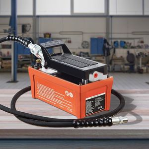 Pompe hydraulique pneumatique 10 000 PSI, réservoir de 1/2 gallon, sortie d'huile 3/8 po, entrée 1/4 po, tuyau de 6,6 pi, équipement de réparation de carrosserie actionné au pied - Product Image 5