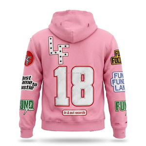 เสื้อฮู้ดซิปผู้ชายแบบหนาพิเศษ ผ้าฝ้ายเฟรนช์เทอร์รี่ ทรงโอเวอร์ไซส์ สำหรับฤดูใบไม้ร่วง - Product Image 2