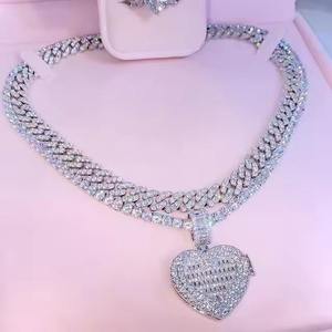 Nouveau Collier Chaîne Cubaine en Argent avec Diamants Moissanite Style Hip Hop pour Hommes, Accessoire de Mode pour Mariages et Cérémonies Indiennes - Product Image 4