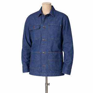 Chaqueta de Trabajo Vintage JK1202 de Lona – Abrigo de Trabajo para Hombre con Cierre Frontal a Prueba de Viento y Cuello de Pana - Product Image 1