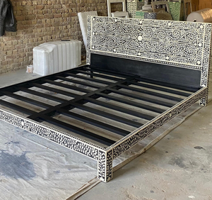 Lit de chambre à coucher, nouveau modèle, ensemble de meubles de chambre à coucher modernes de style européen, meubles de chambre d'hôtel, meubles de maison, design luxueux, lit queen/king size - Product Image 4