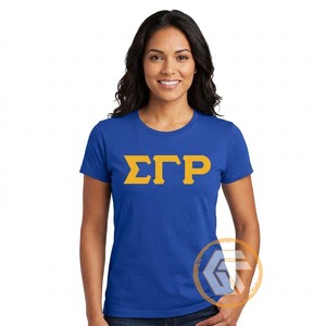 Vente en gros GREEK TREASURES Sigma Gamma Rho Sorority T-shirt décontracté d'été pour femme 100% coton écologique respirant anti-UV séchage rapide - Product Image 4
