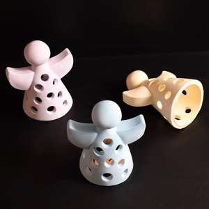 Moule en silicone pour bougie en plâtre, bougeoir ange de Noël, porte-bougie ange, support de lampe - Product Image 3