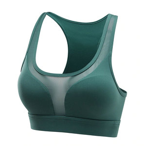 Soutien-gorge de sport personnalisé pour femme, dos nageur, maintien moyen, panneau en maille respirante, col rond, pour la gym, par IGNITEFIT WEAR - Product Image 1