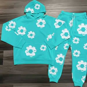 Ensemble de survêtement décontracté pour homme à manches longues en denim déchiré, de haute qualité, nouveau design - Product Image 1