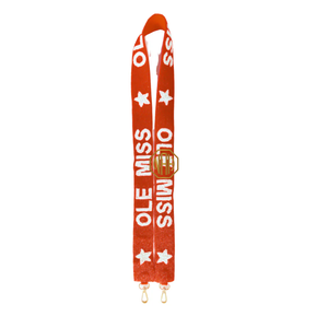 Correa de Bolso Bordada con Cuentas Rojas y Blancas de Ole Miss, Patrón de Estrellas, Accesorio Desmontable para Bolso, Exportador al por Mayor - Product Image 6