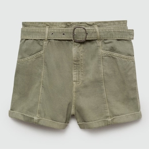Women's Cotton <b>Denim</b> Short Breathable <b>Stretch</b> Fabric High Rise Modern Fit Fashion Summer Apparel OEM ODM Wholesale Factory Short - Product Image 1
