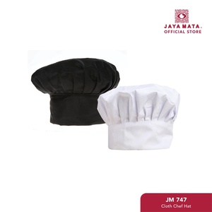 JAYA MATA JM747 Gorro de Chef de Tela de Algodón Tejida, Gorro de Cocina Ligero y Cómodo para Cocina, Restaurante, Panadería, Blanco, Negro, Unisex, 1 Pieza - Product Image 2