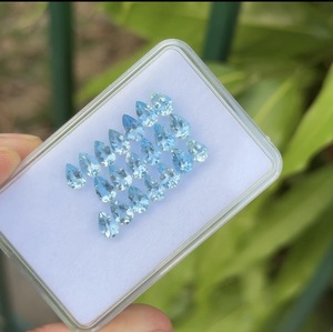 พลอยอะความารีนธรรมชาติสำหรับเครื่องประดับชั้นดี, แหวน, ขนาด 6x4 มม., 7.20 กะรัต, รูปทรงลูกแพร์ปรับขนาดแล้ว - Product Image 3