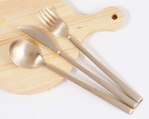 NOBBAN Korean Traditional Hand-Forged Bronzeware Cutlery Set Royal Heritage Classic Bronzeware Flatware Knife Spoon <b>Fork</b> - Product Image 1