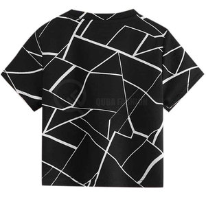 Casual Women <b>Crop</b> <b>Top</b> T-Shirt Made With Premium Cotton Blend Fabric Breathable And Lightweight Perfect For Daily Wear - Product Image 2