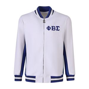 Veste de sport en polaire technique blanche Phi Beta Sigma pour hommes, coupe confortable, tissu de qualité supérieure, vêtements de fraternité grecque, athlétique - Product Image 2