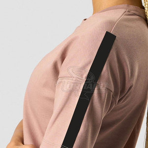 T-shirt court à col rond pour femme, personnalisé, léger, respirant, séchage rapide, couleur unie, manches courtes, idéal pour l'été - Product Image 5